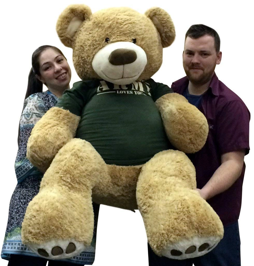 Army Bear Teddy Bear - Jumbo Brown