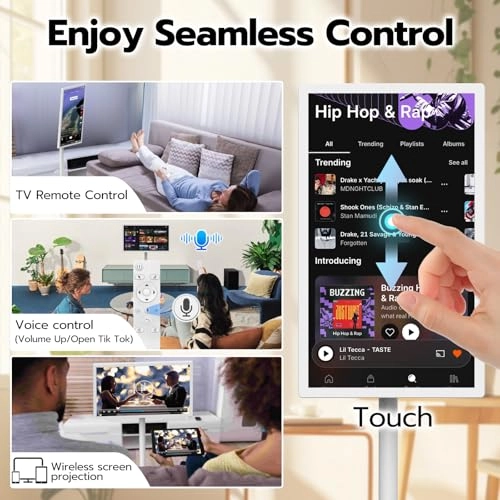 Portable Rolling TV - 1080P 27-Inch