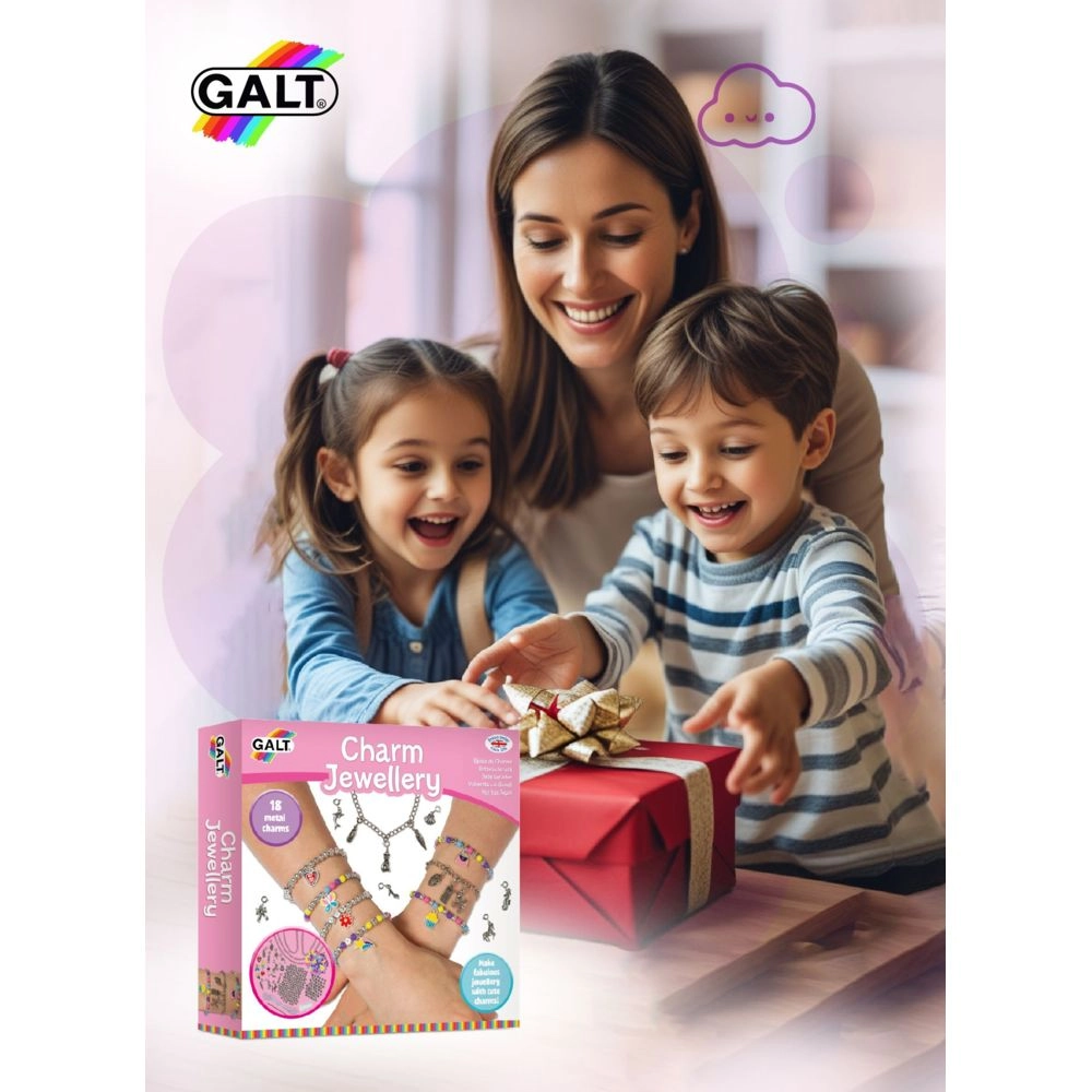 DIY Charm Jewellery Set - 18 metal charms 300 beads