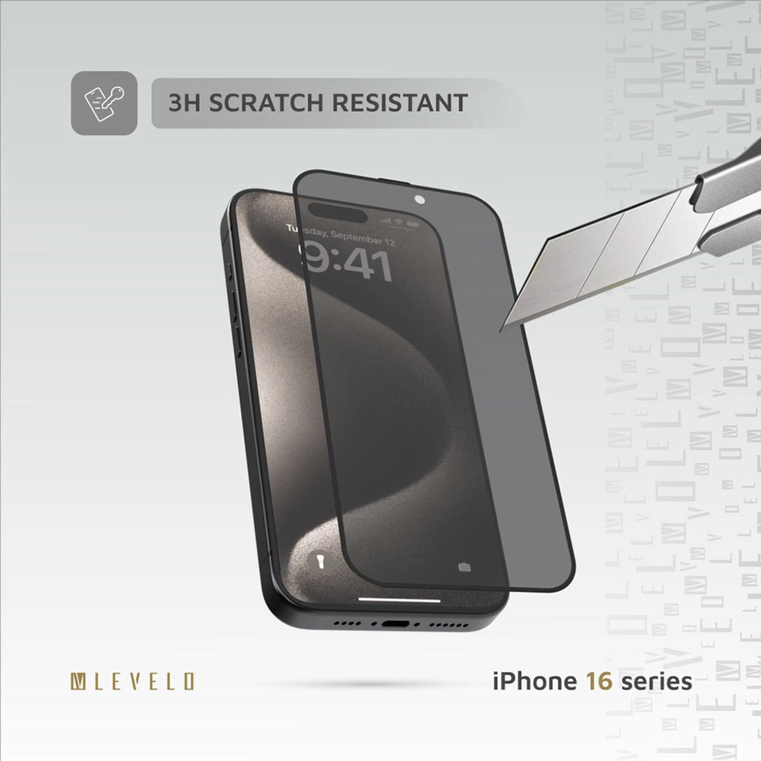 Privacy Silicone Aluminum Glass Screen Protector for iPhone 16 Pro Max