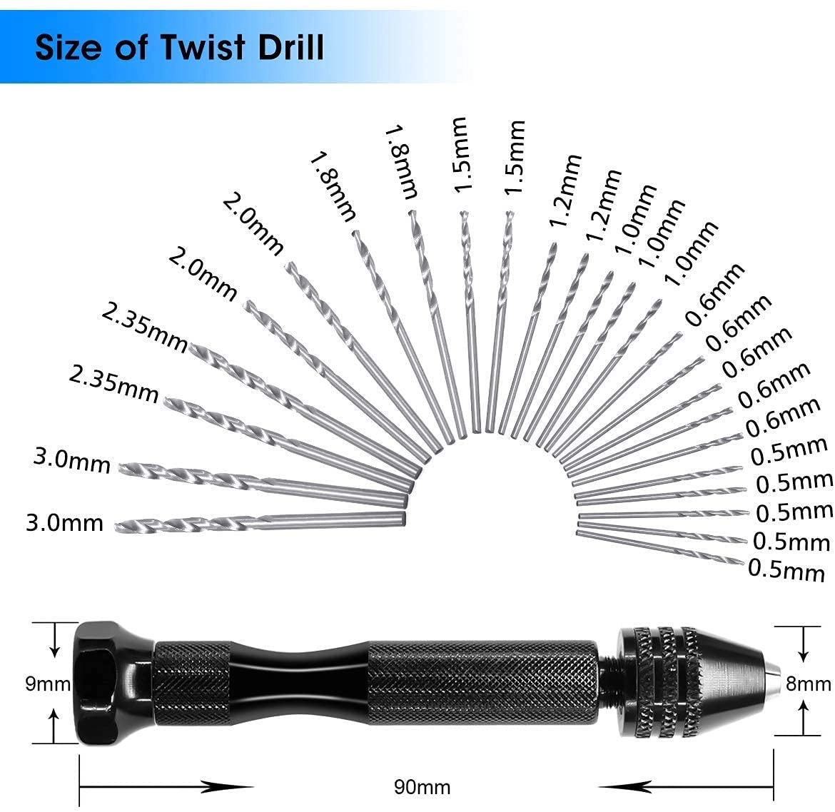 Hand Twist Drill Bits - 25Pcs