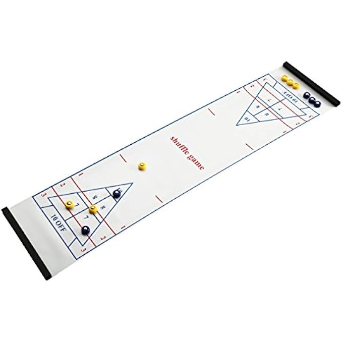 Fairly Odd Novelties Tabletop Shuffleboard - Compact Portable Mini