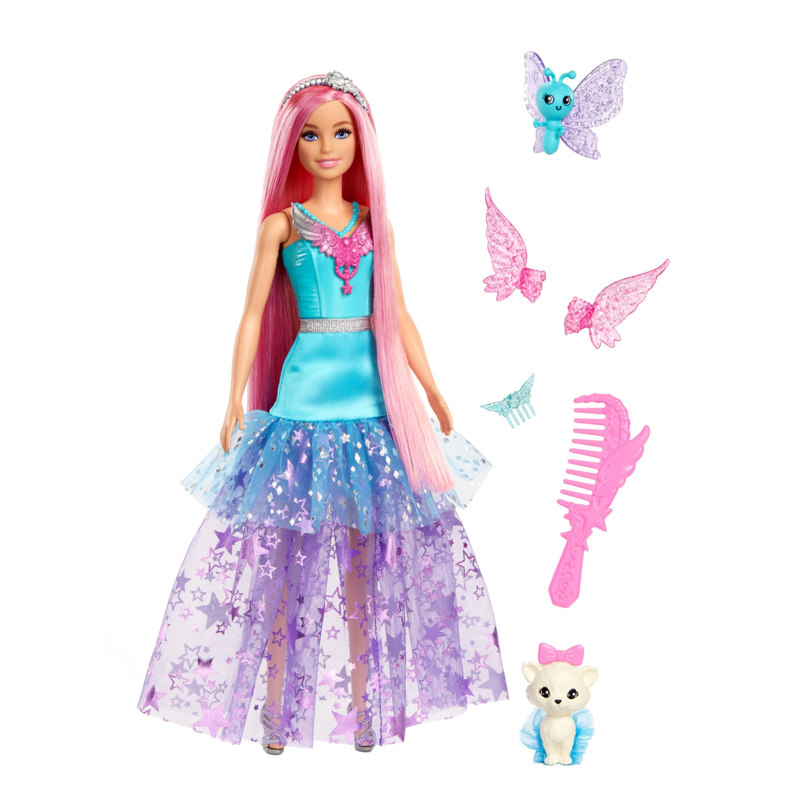 Malibu Roberts Doll - 7-inch pastel pink hair 2 Pets Ages 3+