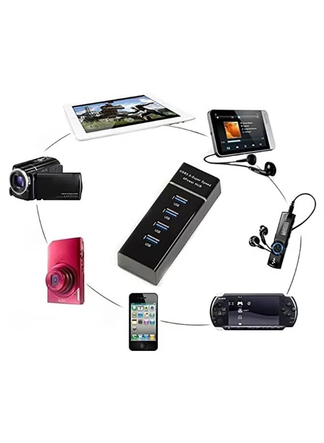 USB 3.0 Super Speed Hub - 4-Port Black