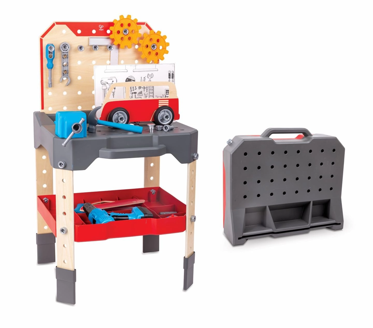 Hape Vehicle Service & Repair Tools Workbench - Suitable for 3 years & above