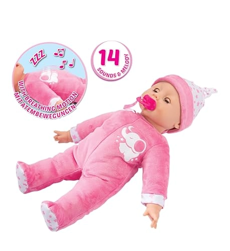Laura Snooze Time Doll - 38 cm Soft Body Breathing Movements Ages 18 months+