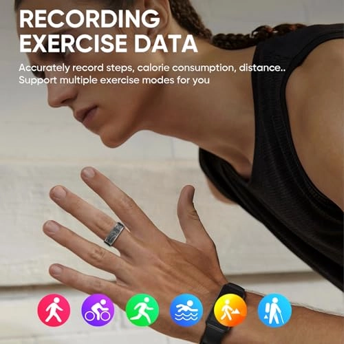 Smart Ring - Heart Rate Monitor Sleep Monitor Carbon Fiber