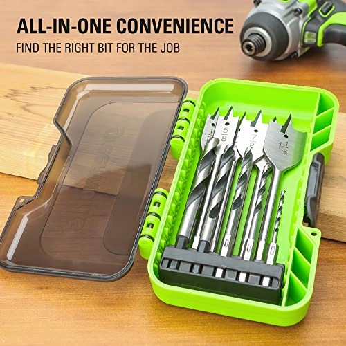 Wood Drilling Kit - 11 Spade and Brad Point Bits