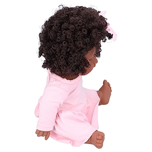 Reborn Baby Doll - 30cm Black curly hair Ages 12 months+