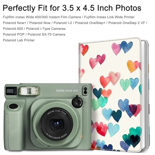 3.5x4.5" 64 Pockets Leather Photo Album