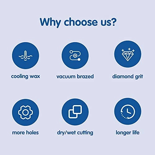 Dry Diamond Core Drill Bit - 35mm Concrete Granite Marble Glass Porcelain Tile Masonry Brick