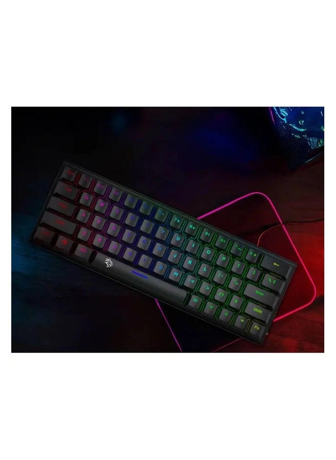 61 Keys Pudding Mechanical Keyboard - EN/AR Wired