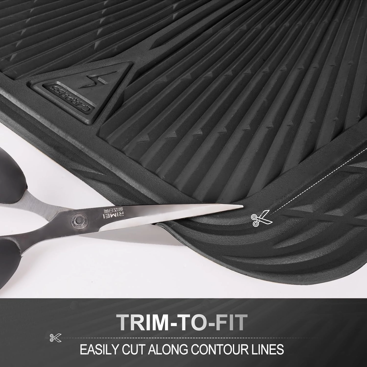 Rubber Floor Mats & Cargo Liner - Gray Universal Fit 5-Piece