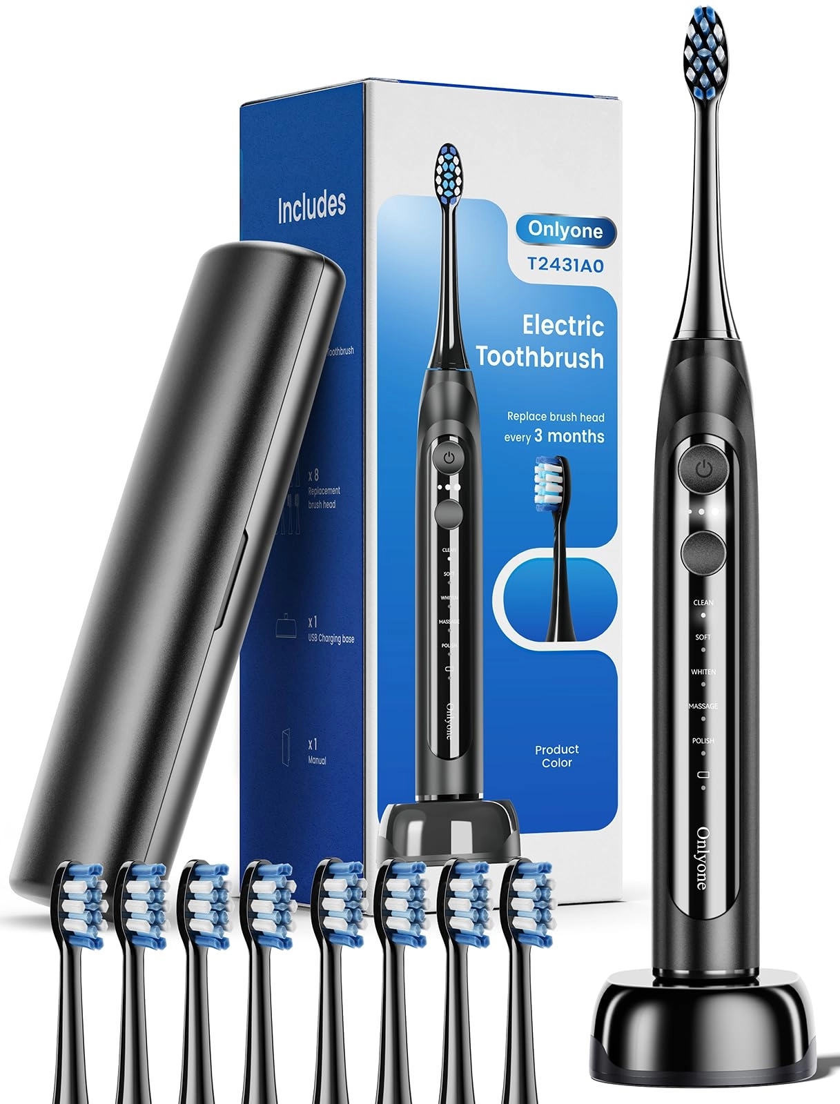 Sonic Pro Electric Toothbrush - Ultrasonic Multi-Mode LED Display