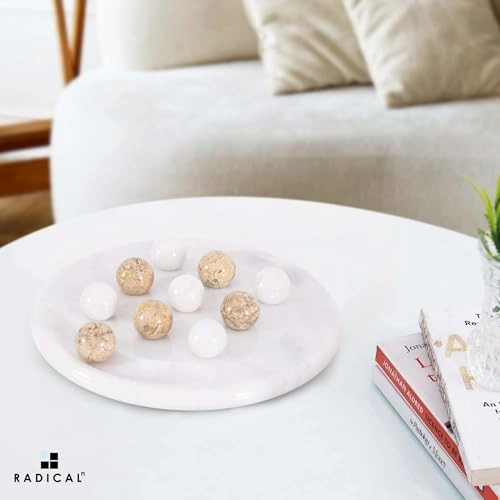 tic_tac_toe - Marble Handmade Red and Coral