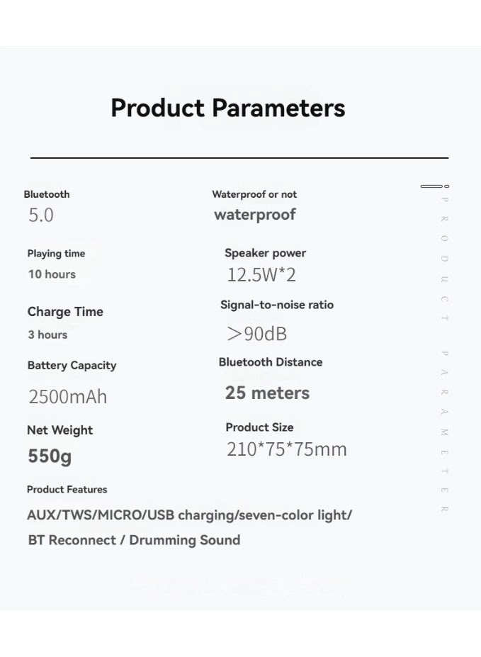 Portable Bluetooth Speaker - 25W