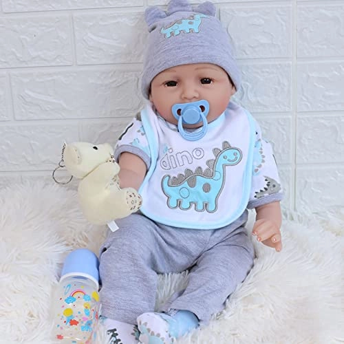 Reborn Baby Doll - 55cm Soft Silicone Limbs Cloth Body