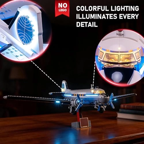 Light Kit Compatible with Lego Icons Douglas DC-3 Airliner (11378) - 2.0 Original LED