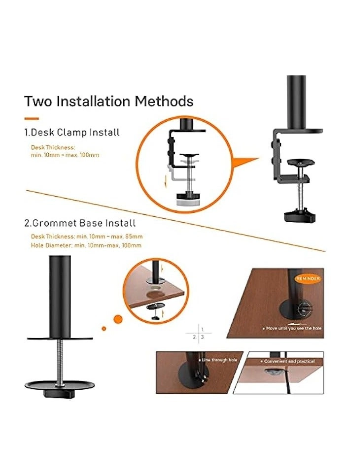 Dual Monitor Stand - 32 Inches 75x75/100x100mm