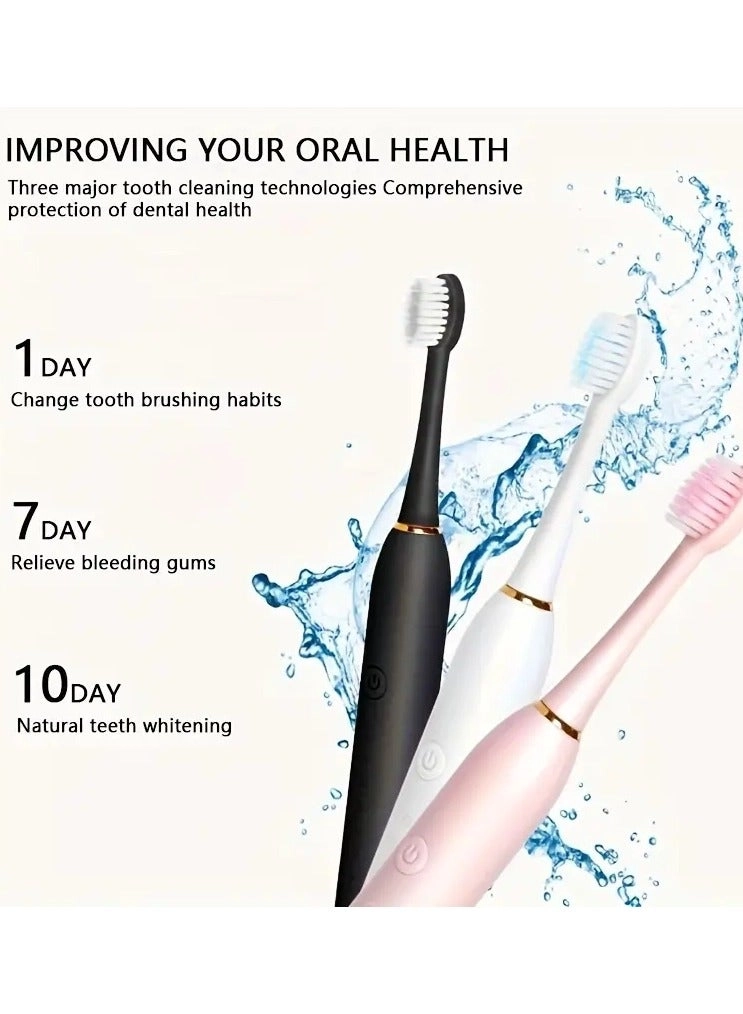 Sonic Electric Toothbrush - 4 Brush Heads 6 Modes