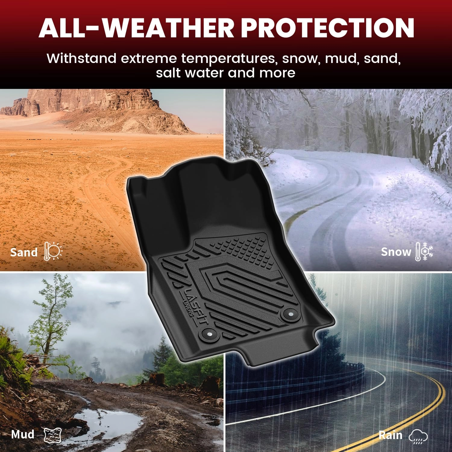 Floor Mats for Dodge Durango - 2016-2026 2nd Row Bench Seating(7seats)
