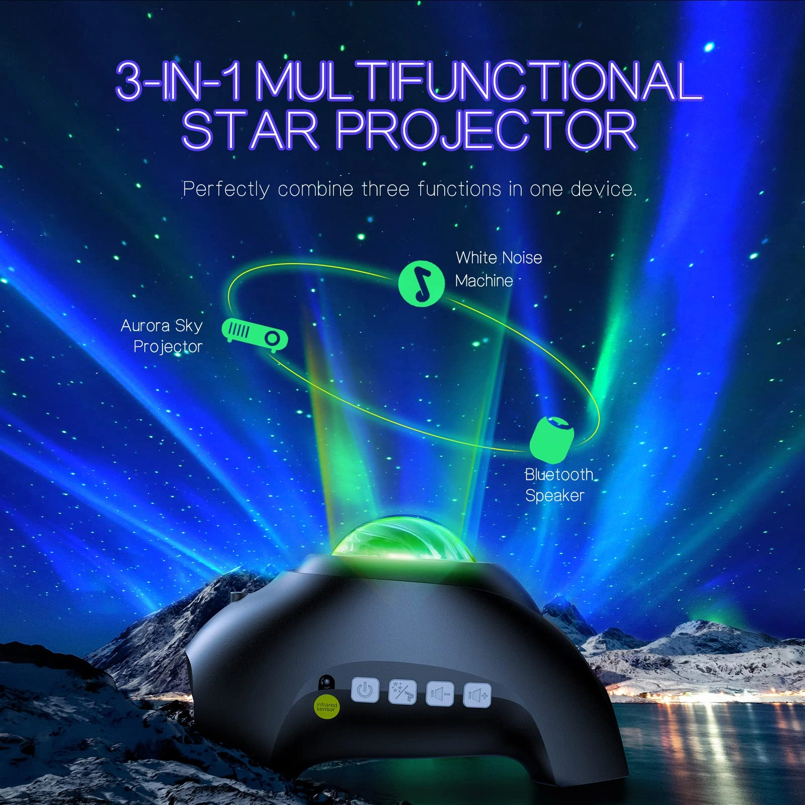 Northern Galaxy Light - 33 Light Effects Bluetooth Speaker