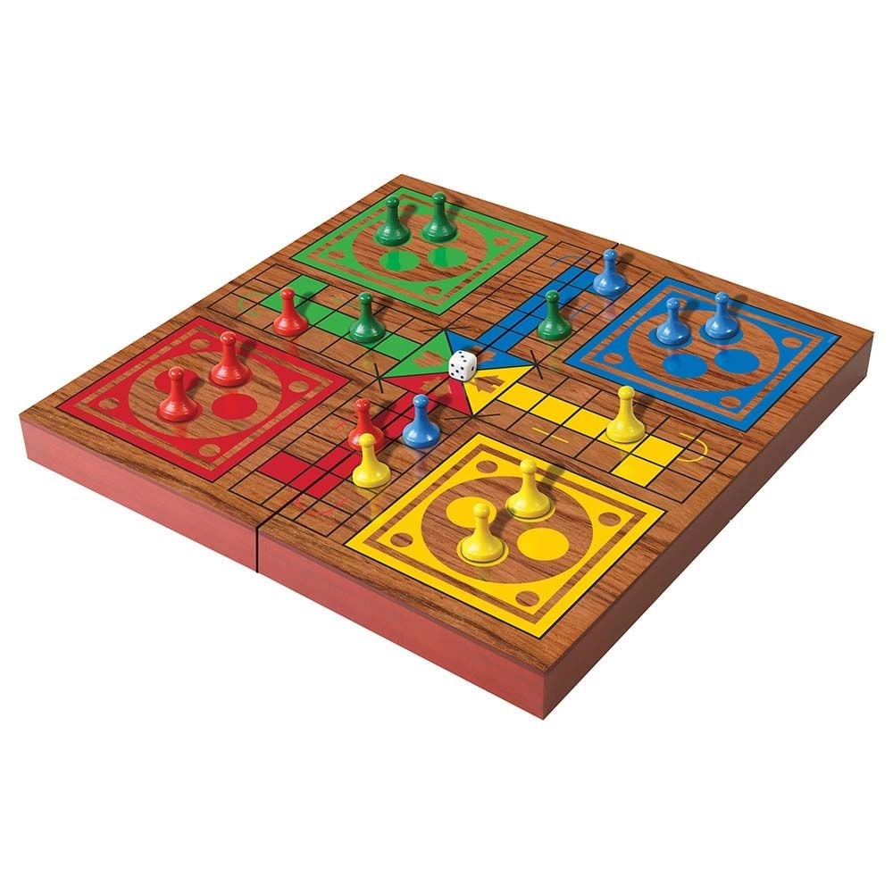 Folding Wood Ludo Set