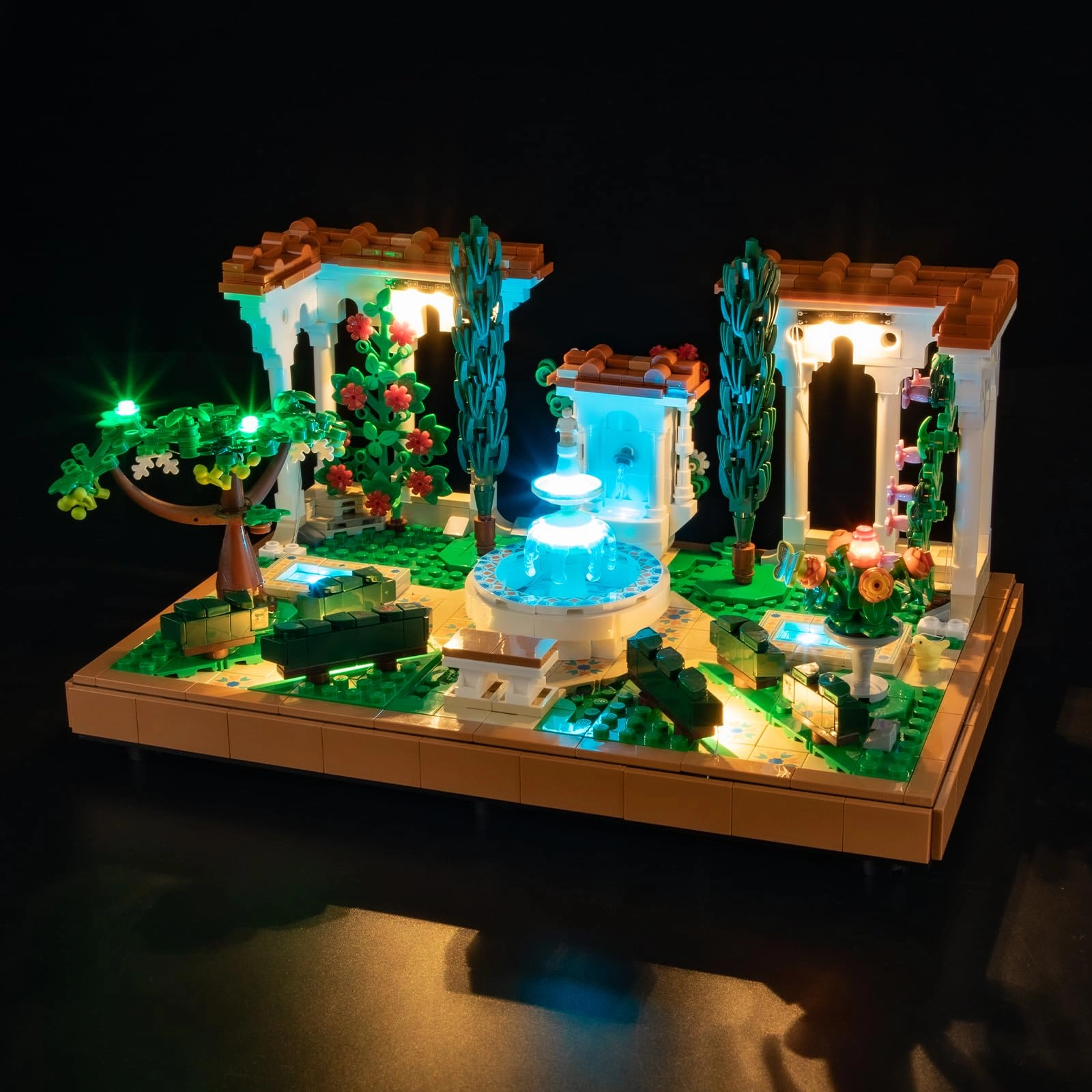 YEABRICKS LED Light for LEGO ICONS Fountain Garden 10359