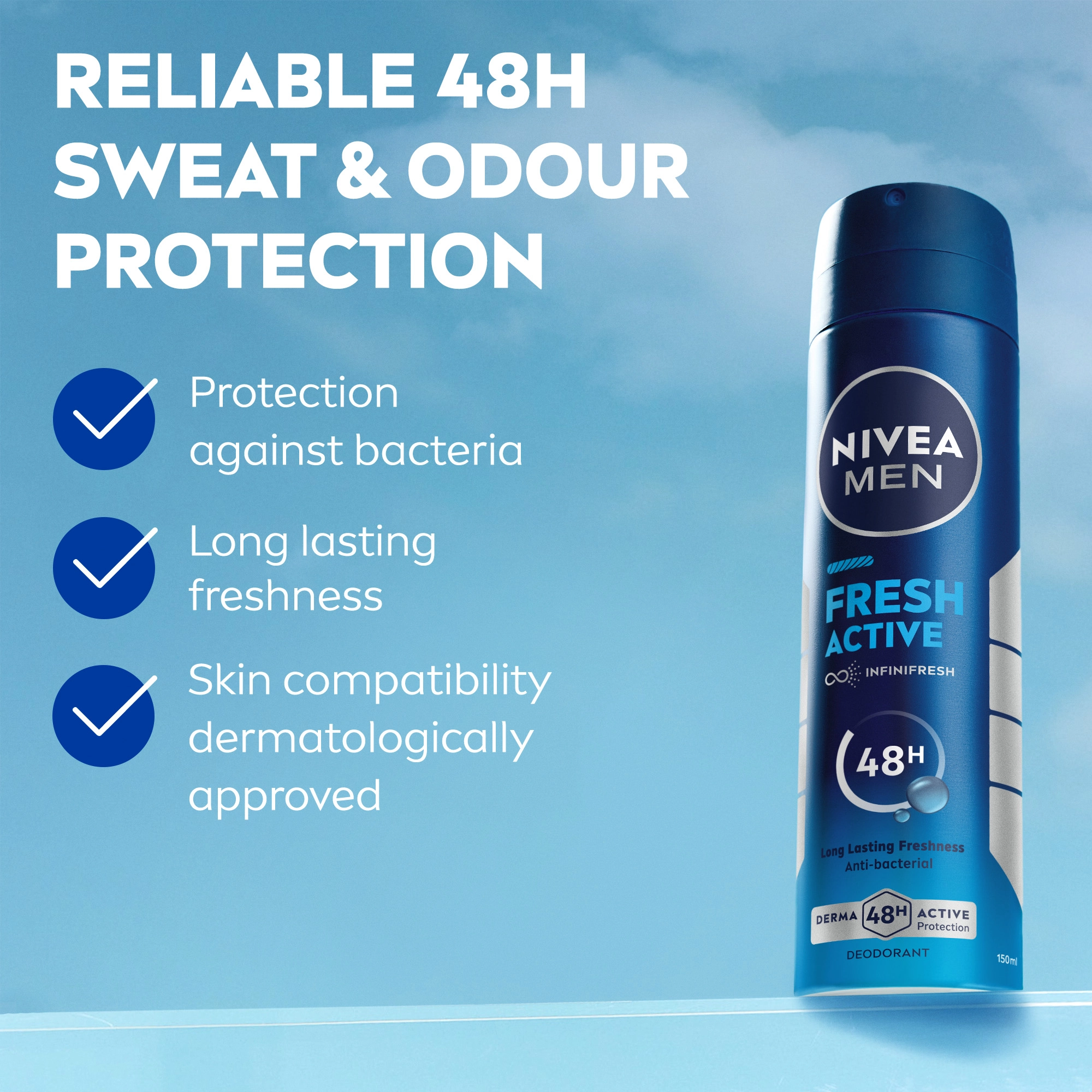 MEN Antibacterial Deodorant Spray - Fresh 250 gram