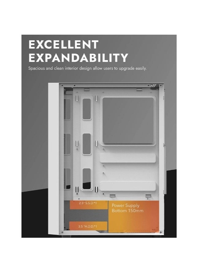 DB330M - Tempered Glass Side Panel Mid Tower