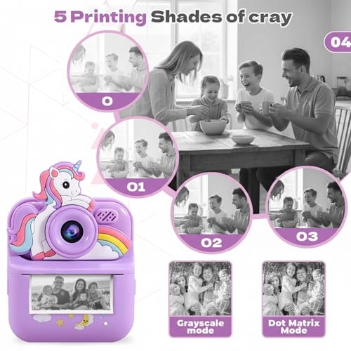 Instant Print Camera - 64G 48MP 1080P