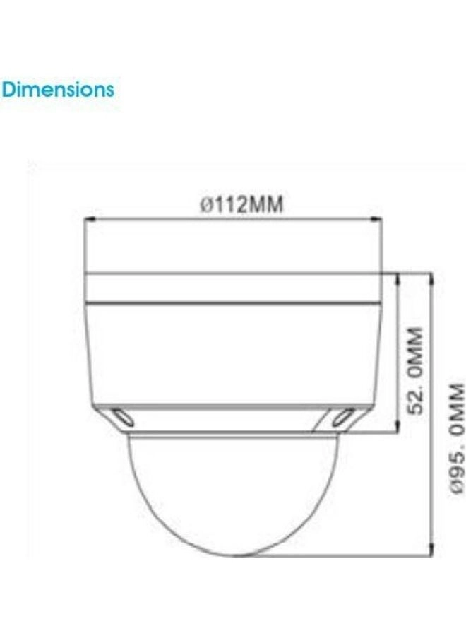 IP Premium Series Vandal Dome IR - 1080p 30 meters night vision