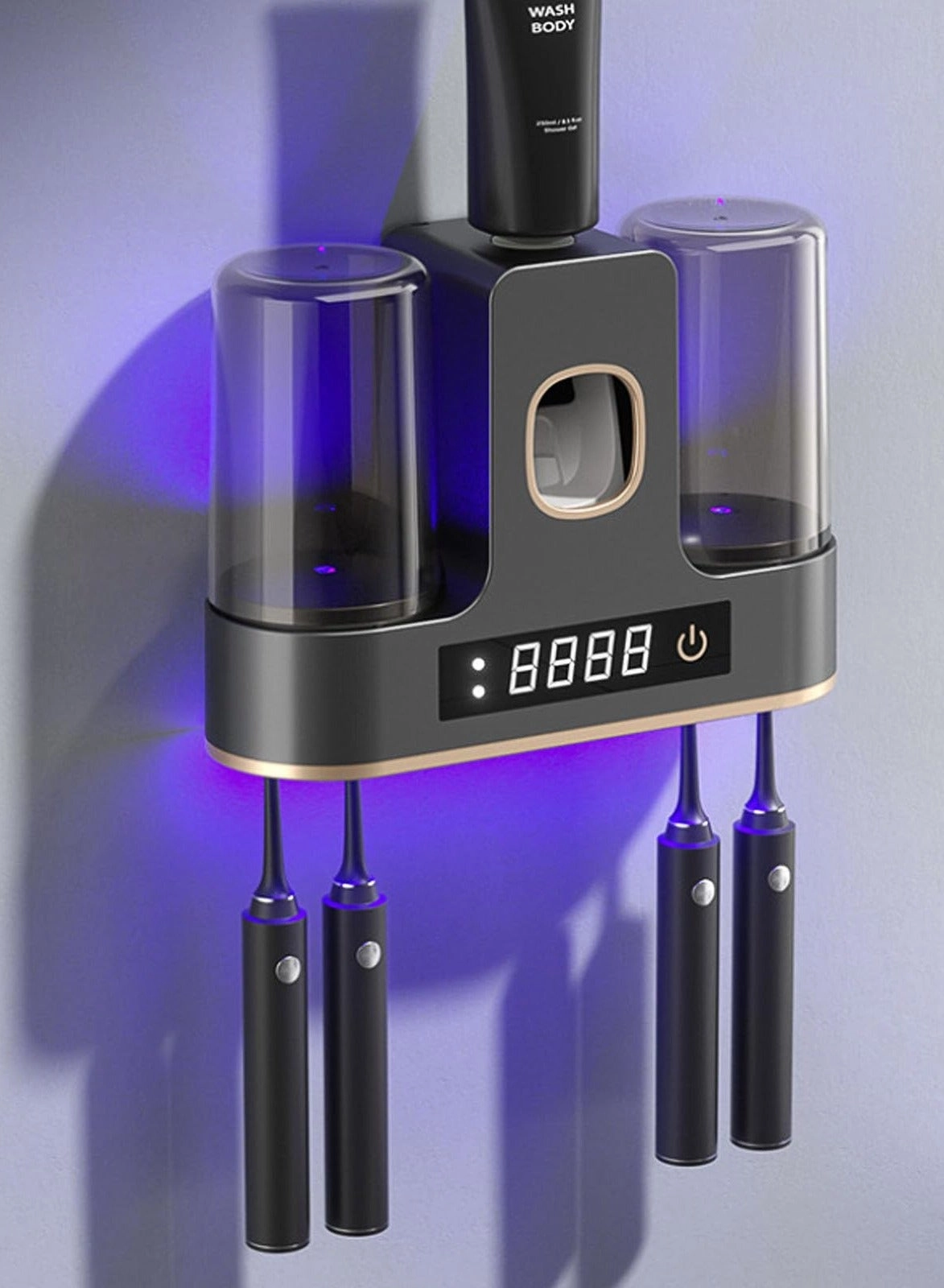 Toothbrush Holder - Wall Mounted 4 toothbrush slots