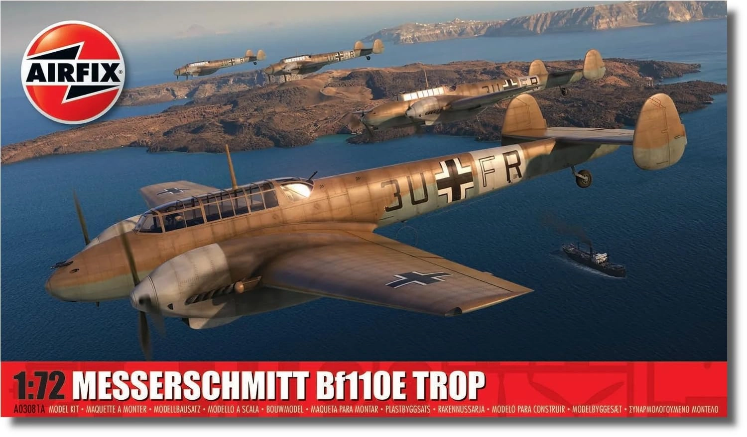 Hornby Hobbies Messerschmitt Bf110E/E-2 Model Kit (B0BT4S5H1F) - 1:72