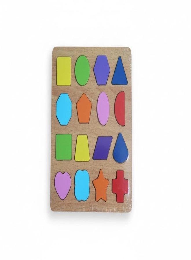 Wooden Alphabet, Numbers & Shapes Puzzle Set - Age 2-6 Years