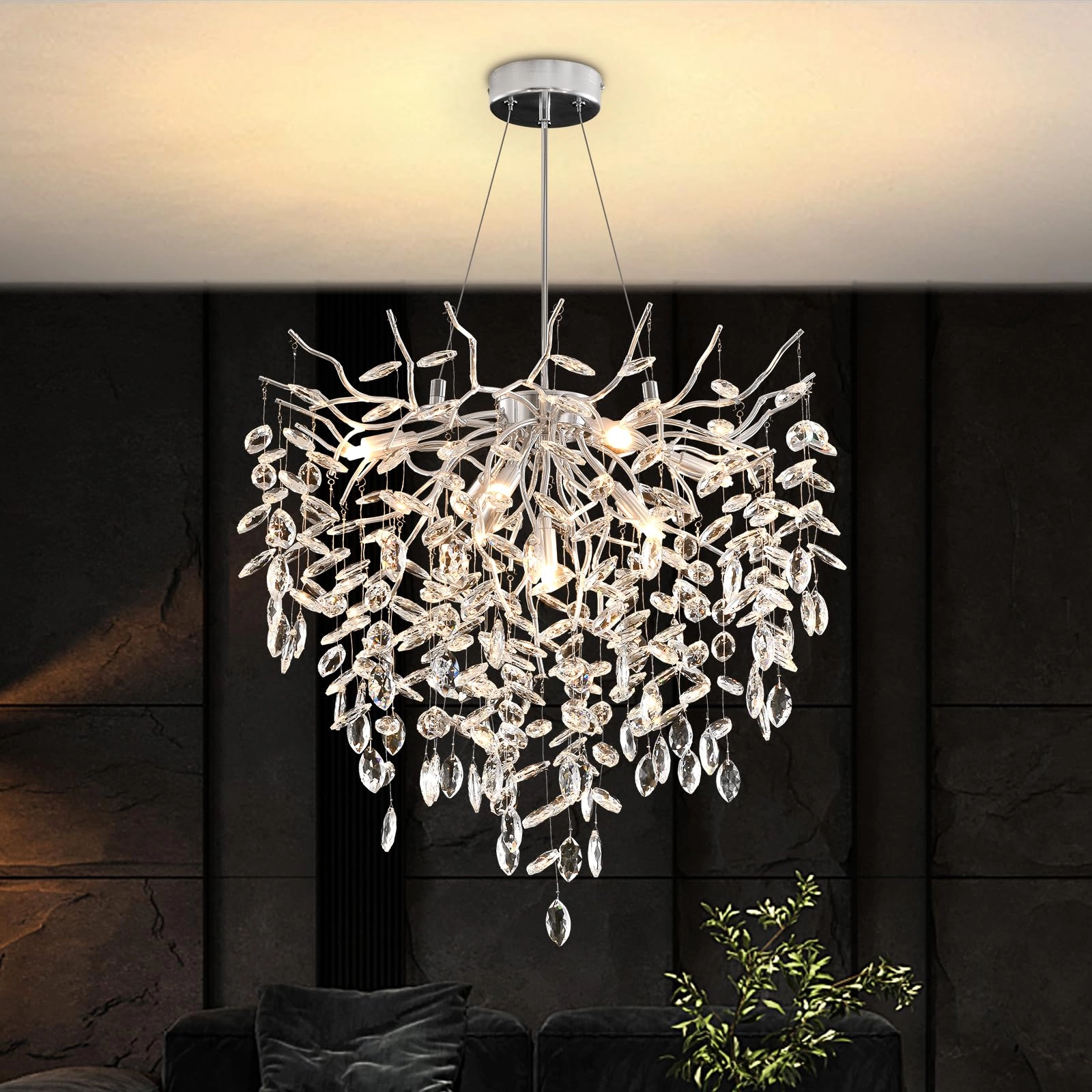 YZBEIMDAI Crystal Chandelier - 60 CM G9