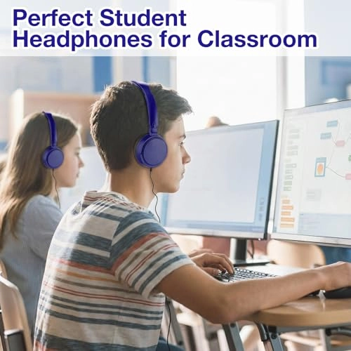 6 Pack Classroom Headphones Wired Headphone
