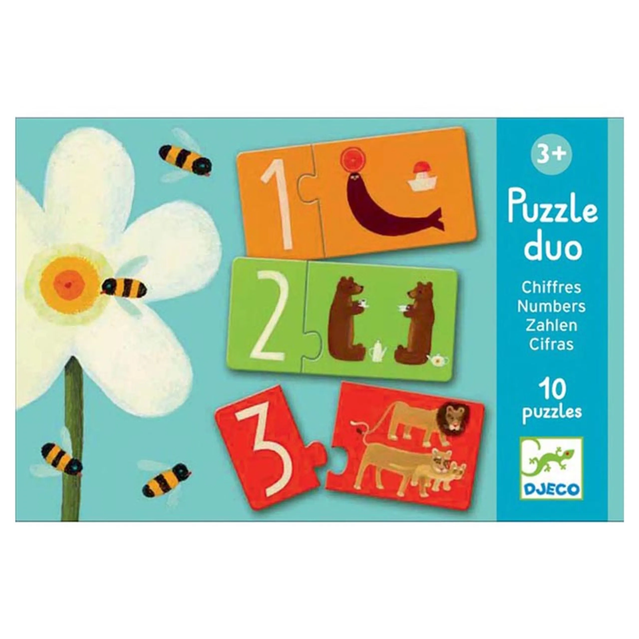 Number Puzzle Duo - 3+ 10 pieces