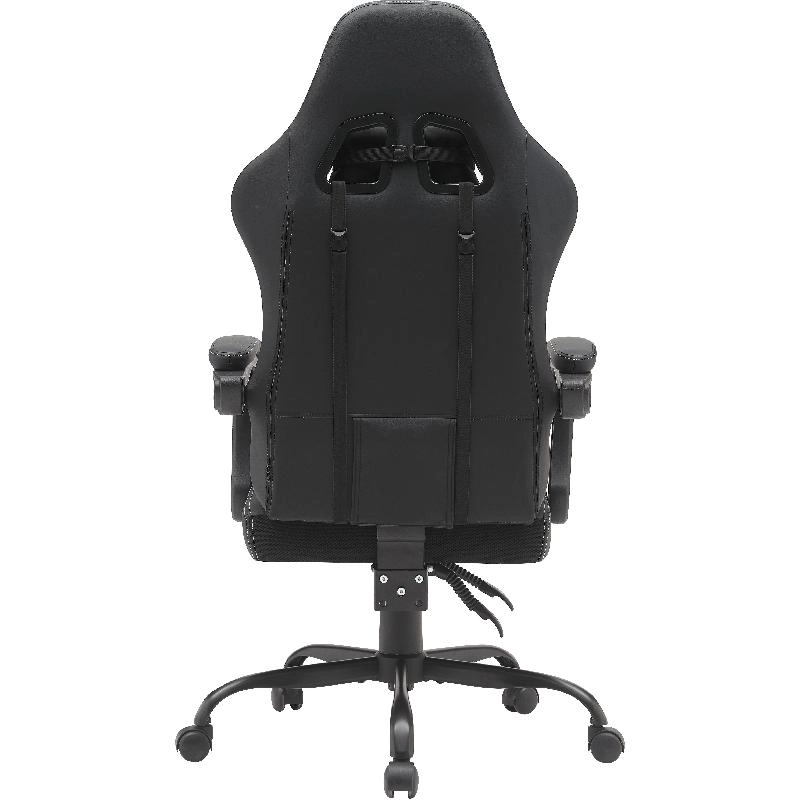 Ergonomic Highback Gaming Chair - Black/Red PU Leather Adjustable Height