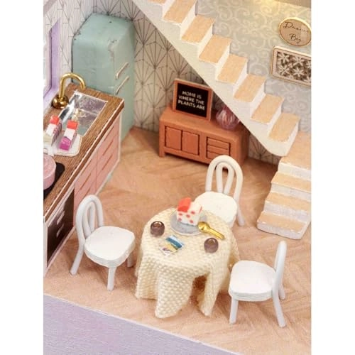 DIY Miniature Dollhouse Kit - Happy Manor 1:100