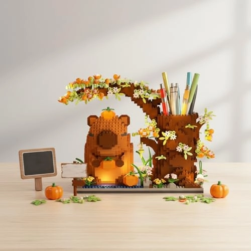 Capybara Pen Holder Building Block Set - 1880 pcs