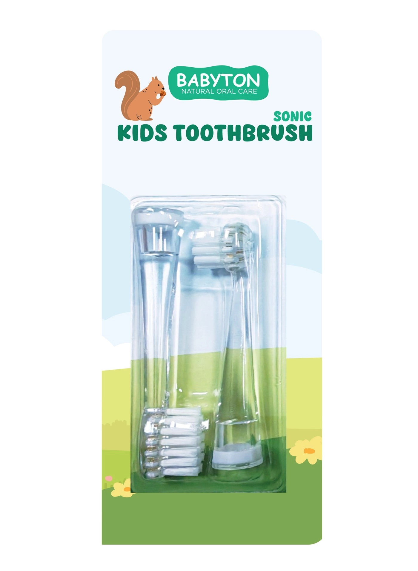 Sonic Kids Toothbrush - Includes 1 Replacement Head BPA & PVC Free