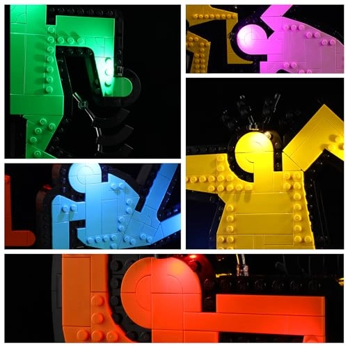 LED Light Set for LEGO Keith Haring Dancing Figures Art 31216
