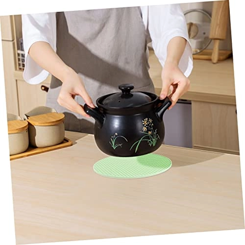 Silicone Air Fryer Mat - Round 18.00X18.00X0.30cm Green