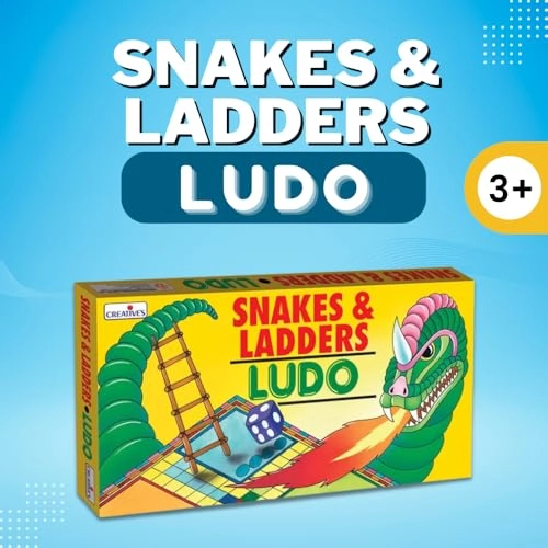 Snakes And Ladders Ludo - Double-sided Multicolor