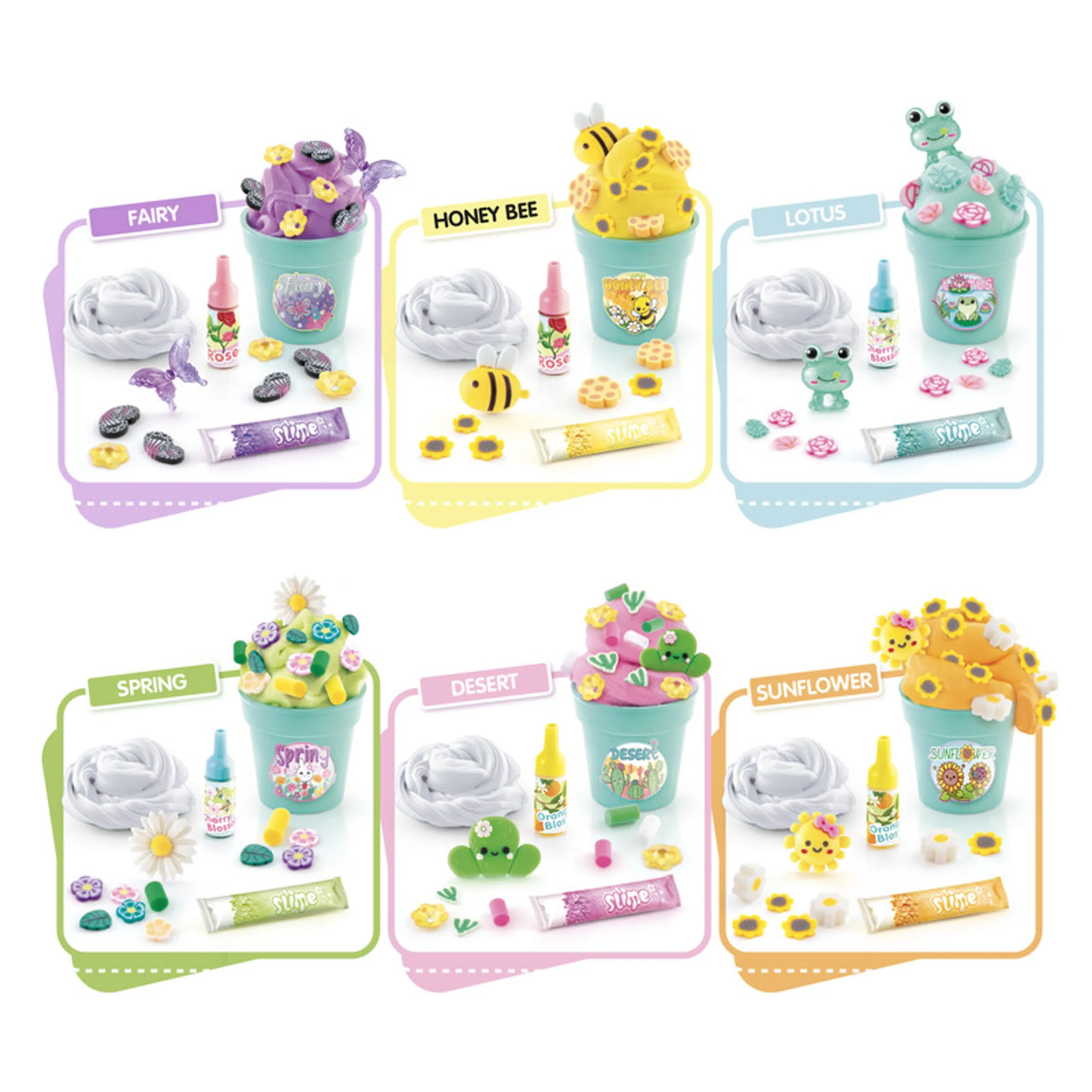 Slime Flower Mini Garden - 6+ years 6 pcs