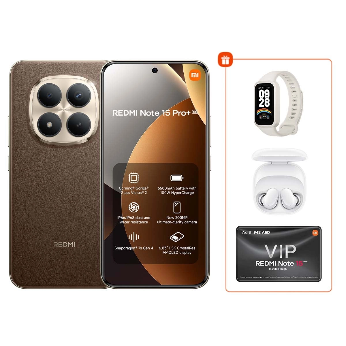 Redmi Note 15 Pro+ - 12GB 512GB + Band 9 Active + Buds 6 Play