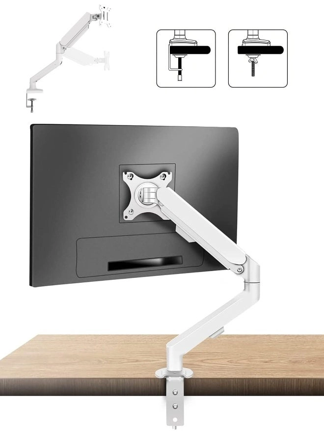 DRAKLAW Monitor Desk Mount - Single Arm 17 to 32 Inch VESA 75x75mm or 100x100mm