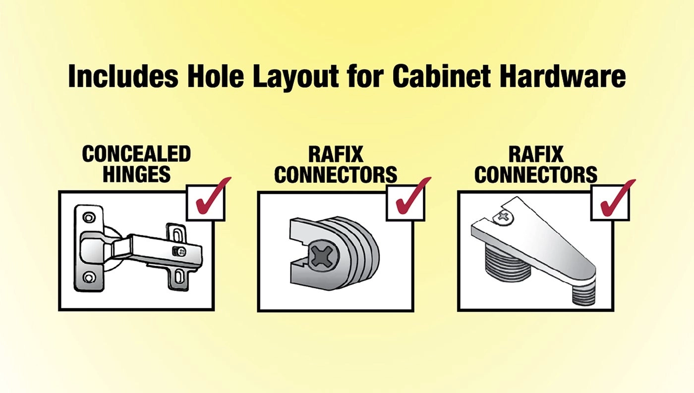 CabinetMate - Shelf Pin Drilling Jig Cabinet Drill Guide