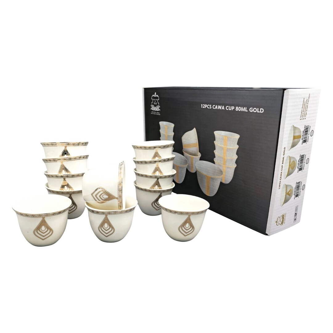 Nyla Coffee Cup and Saucer Set - 12 pcs - 90 ml
